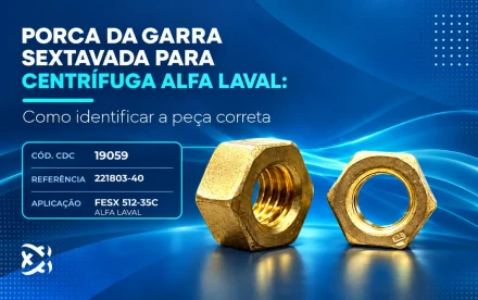 Porca da garra sextavada para centrífuga Alfa Laval: Como identificar a peça correta
